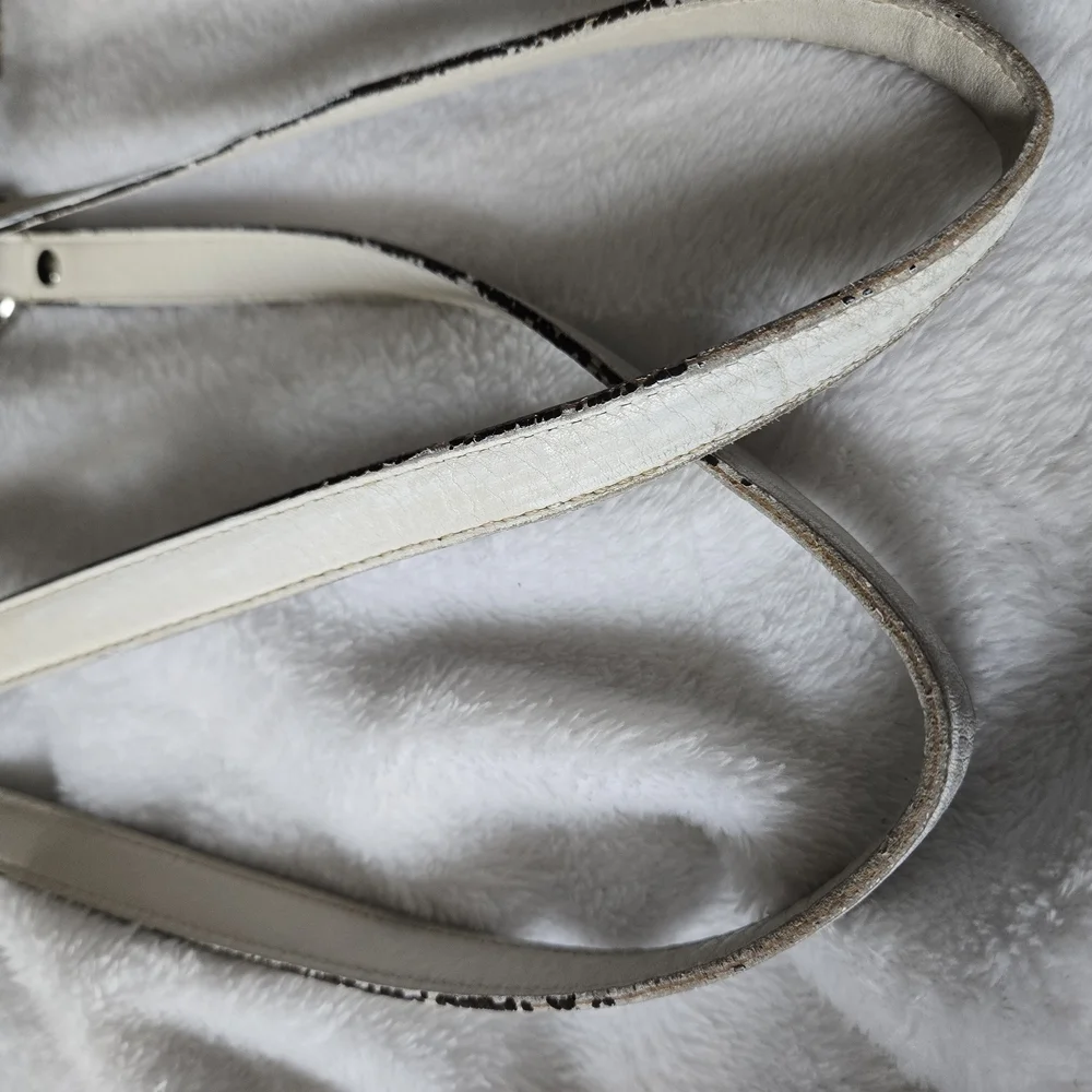 Coach Brown and Cream Monogram Tote with Leather Accents